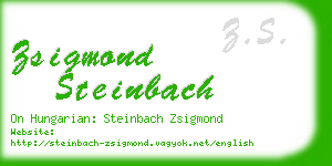 zsigmond steinbach business card